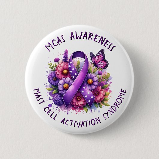 MCAS Mast Cell Activation Syndrome Awareness Button (Vorderseite)