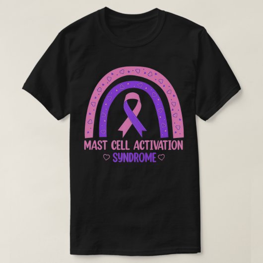 MCAS Mast Cell Activation Syndrome Awareness Ribbo T-Shirt (Design vorne)