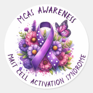 MCAS Mast Cell Activation Syndrome Awareness Runder Aufkleber