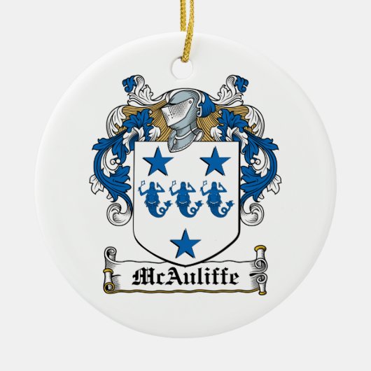McAuliffe Familienwappen Keramik Ornament (Vorne)
