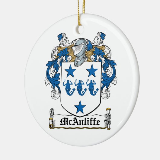 McAuliffe Familienwappen Keramik Ornament (Links)