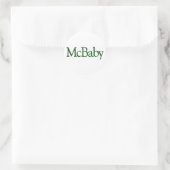 Mcbaby Runder Aufkleber (Tasche)