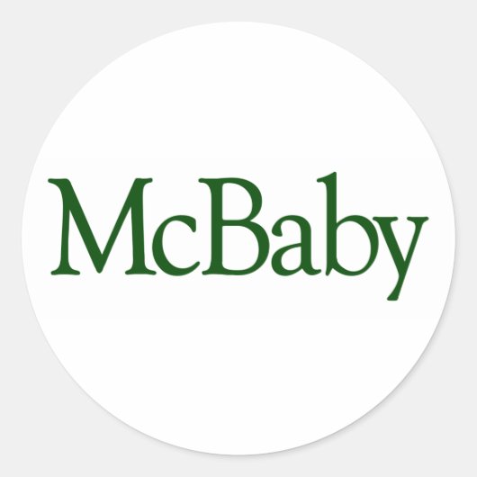 Mcbaby Runder Aufkleber (Vorderseite)