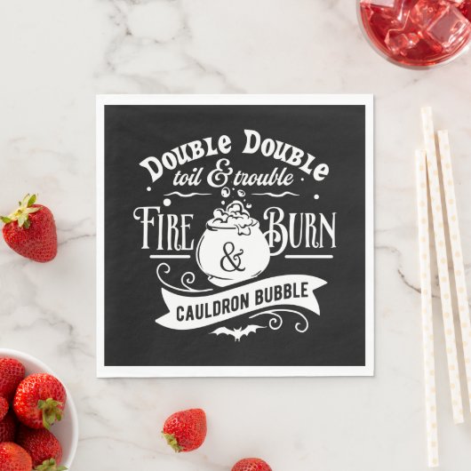 Mcbeth Hexen Rechtschreibtypografie Halloween Serviette (Beispiel)