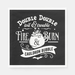 Mcbeth Hexen Rechtschreibtypografie Halloween Serviette