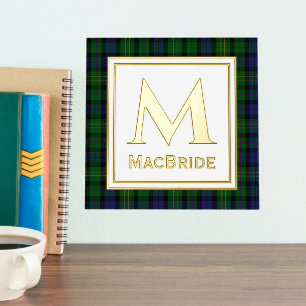 McBride Clan Tartan Karierte Monogram Foil Prints Foliendrucke
