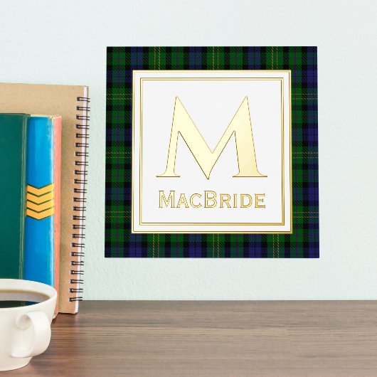 McBride Clan Tartan Karierte Monogram Foil Prints Foliendrucke (In Situ (Theke 2))