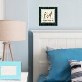 McBride Clan Tartan Karierte Monogram Foil Prints Foliendrucke (In Situ (Schlafzimmer))