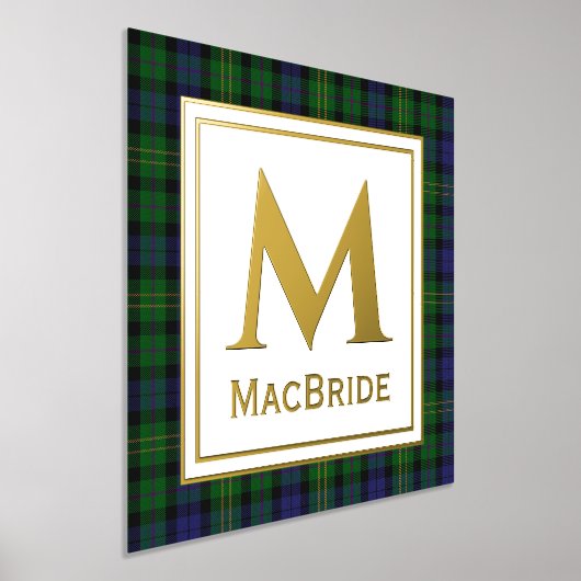 McBride Clan Tartan Karierte Monogram Foil Prints Foliendrucke (Ablage )
