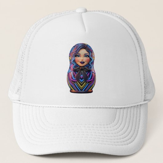 MCC System: Cyber Matryoshka AI Cap Truckerkappe (Vorderseite)