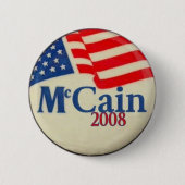 McCain 2008 Flaggen-Knopf Button (Vorderseite)