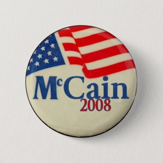 McCain 2008 Flaggen-Knopf Button (Vorderseite)