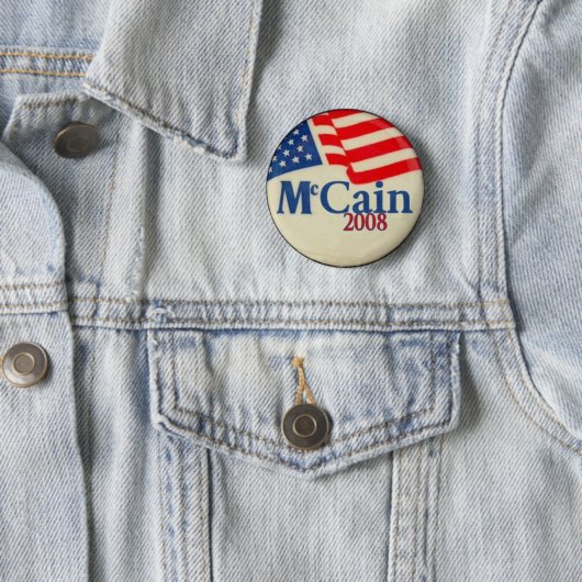 McCain 2008 Flaggen-Knopf Button (Beispiel)