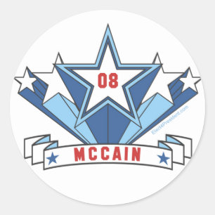 Mccain-Aufkleber Runder Aufkleber