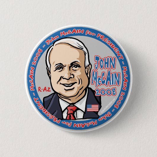 McCain Cartoon-Knopf Button (Vorderseite)
