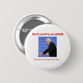 McCain Debatten-Monster-Knopf Button (Vorne & Hinten)