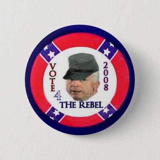 McCain der Rebellenknopf Button (Vorderseite)