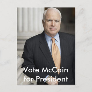 McCain für den Präsidenten Postkarte