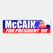 McCain für Präsidenten Autoaufkleber 2008 (Vorne)