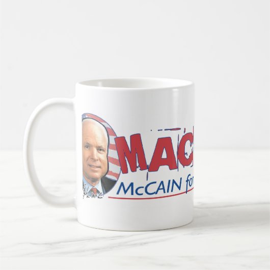 McCain für Präsidenten Mug Kaffeetasse (Links)