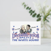 McCain gegen Obama 2008 Postkarte (Stehend Vorderseite)