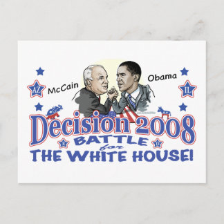 McCain gegen Obama 2008 Postkarte