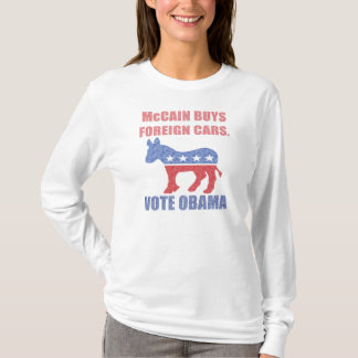 McCain kauft fremdes Auto-Abstimmungobama-Shirt T-Shirt