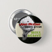 McCain mit Fallschirm abspringenknopf Button (Vorne & Hinten)