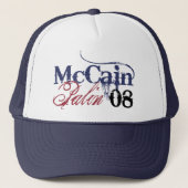 McCain Palin 08 Hut Truckerkappe (Vorderseite)