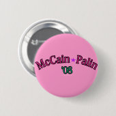 McCain Palin '08 Knopf Button (Vorne & Hinten)