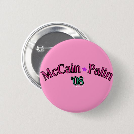 McCain Palin '08 Knopf Button (Vorne & Hinten)