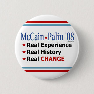 McCain Palin '08 wirklicher Änderungs-Knopf Button