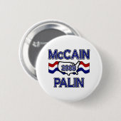 McCain Palin 2008 Button (Vorne & Hinten)