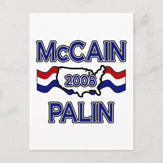 McCain Palin 2008 Postkarte (Vorderseite)