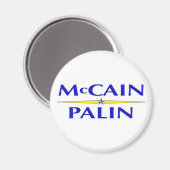 McCain Palin 2008 Präsidentschaftswahlmagnet Magnet (Vorderseite/Rückseite)