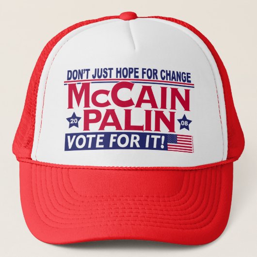 McCain Palin 2008 Truckerkappe (Vorderseite)