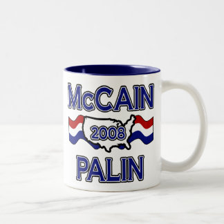 McCain Palin 2008 Zweifarbige Tasse