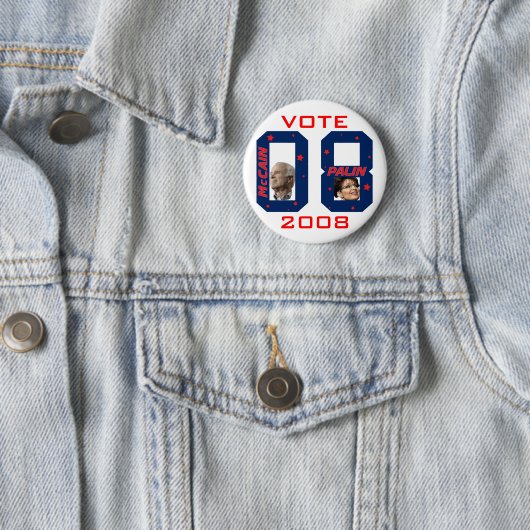 McCain Palin ABSTIMMUNG 2008 Button (Beispiel)