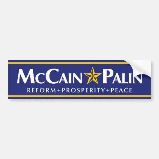 McCain-Palin Autoaufkleber (Vorne)