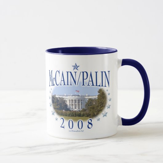 McCain Palin das Weiße Haus 2008 Tasse (Rechts)