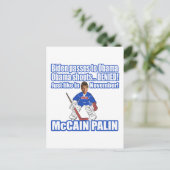 McCain Palin Denied Postkarte (Stehend Vorderseite)