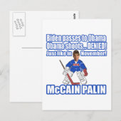 McCain Palin Denied Postkarte (Vorne/Hinten)