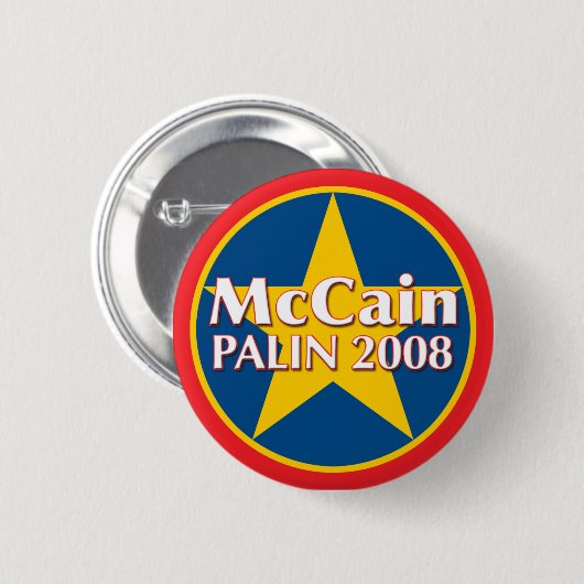 McCain-Palin Knopf Button (Vorne & Hinten)
