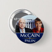 McCAIN-Palin Knopf Button (Vorne & Hinten)