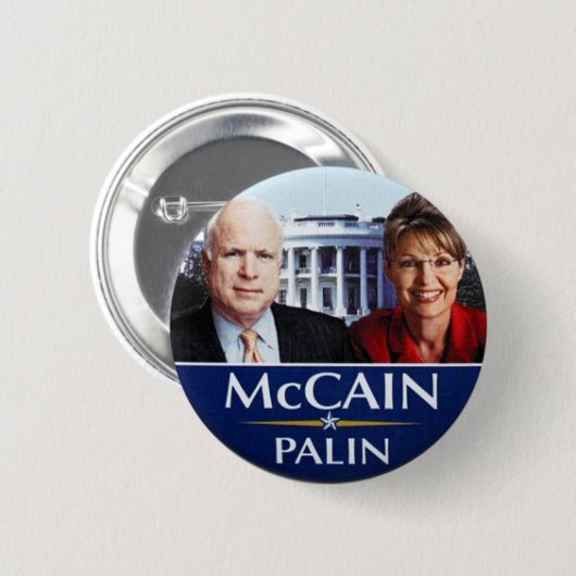 McCAIN-Palin Knopf Button (Vorne & Hinten)