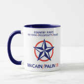 McCain/Palin Land-erste Stern-Tasse Tasse (Links)