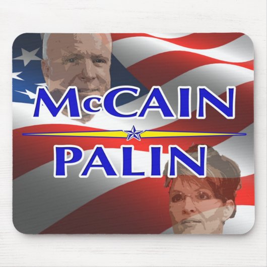 McCain Palin Präsidentschaftswahl 2008 Mousepad (Vorne)
