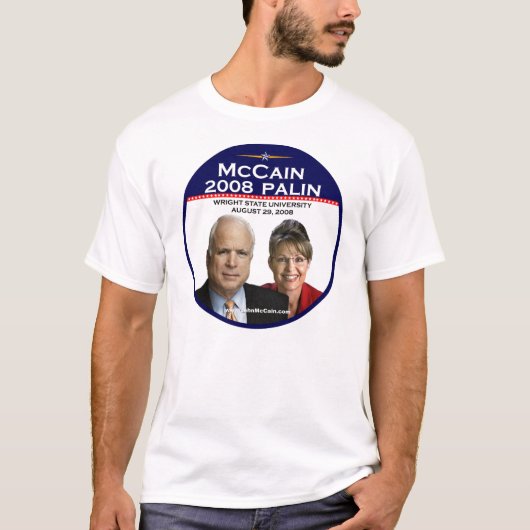McCain Paulin-Mitteilungs-GedenkWright-St. T-Shirt (Vorderseite)