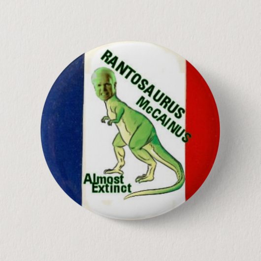 McCain Rantosaurus Knopf Button (Vorderseite)