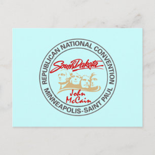 McCain South Dakota RNC Postcard Postkarte